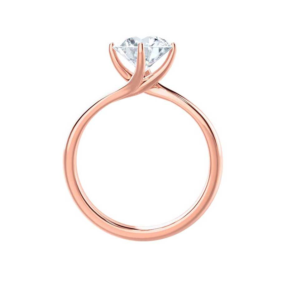 1.2 CT Round Solitaire Lab Grown Diamond Engagement Ring