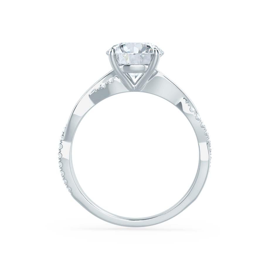 1.92 CT Princess Twisted Pave Lab Grown Diamond Engagement Ring