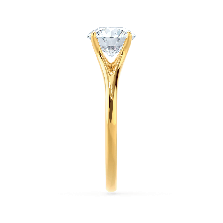 0.5 CT Round Solitaire Lab Grown Diamond Engagement Ring
