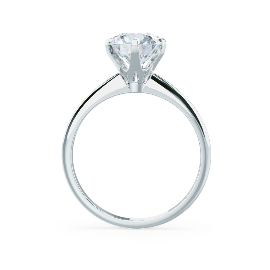 2.2 CT Round Solitaire Lab Grown Diamond Engagement Ring