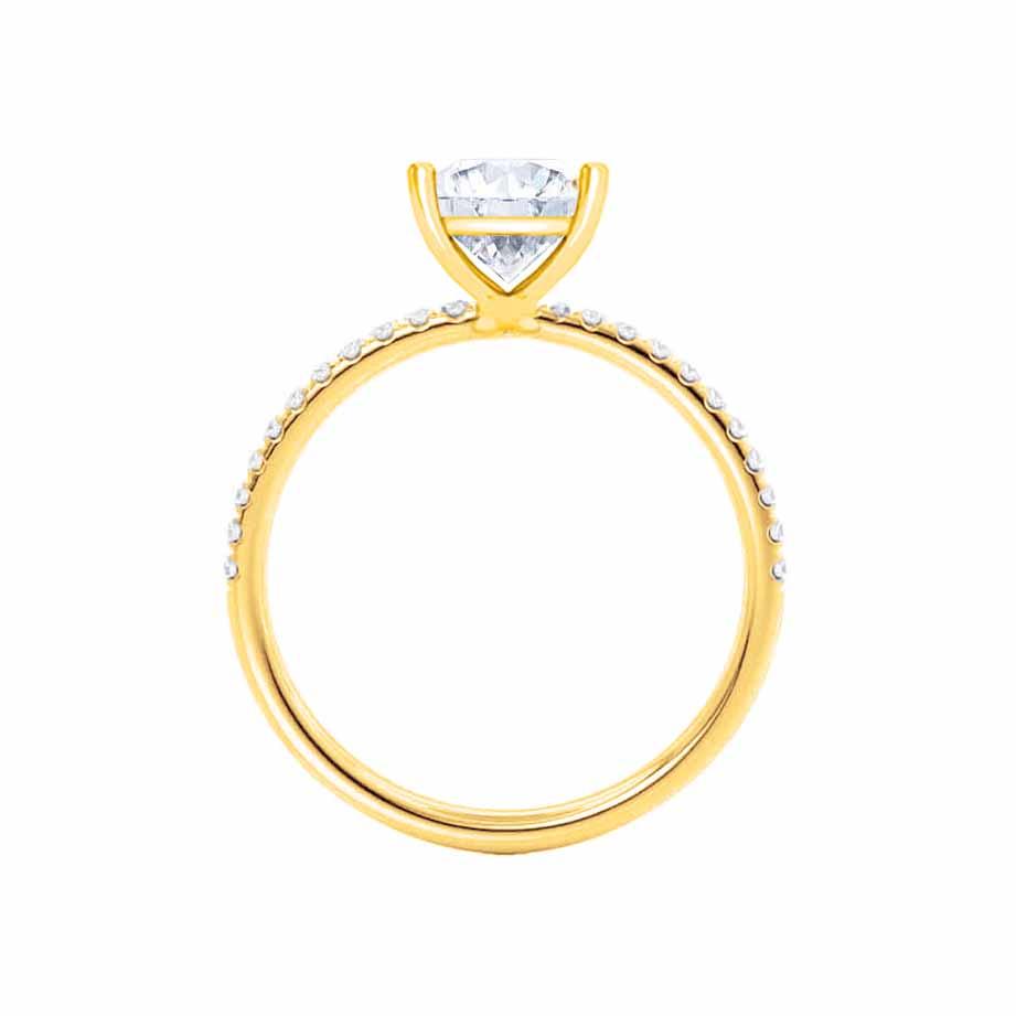 1.2 CT Princess Pave Lab Grown Diamond Engagement Ring