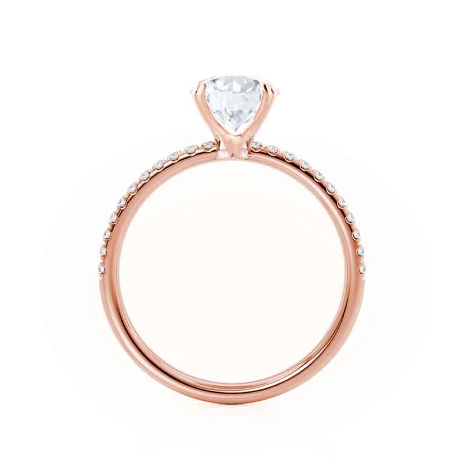 0.8 CT Cushion Pave Lab Grown Diamond Engagement Ring