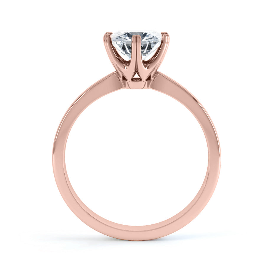 1.5 CT Round Pave Lab Grown Diamond Engagement Ring
