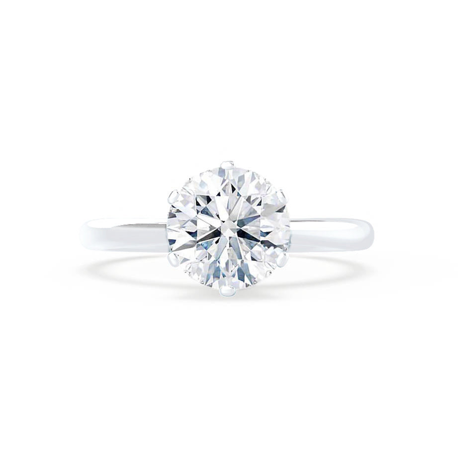 1.5 CT Round Solitaire Lab Grown Diamond Engagement Ring