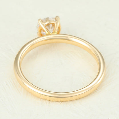 0.41 CT Round Solitaire Lab-Grown Diamond Engagement Ring