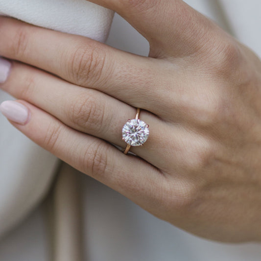 3 CT Round Solitaire Lab Grown Diamond Engagement Ring
