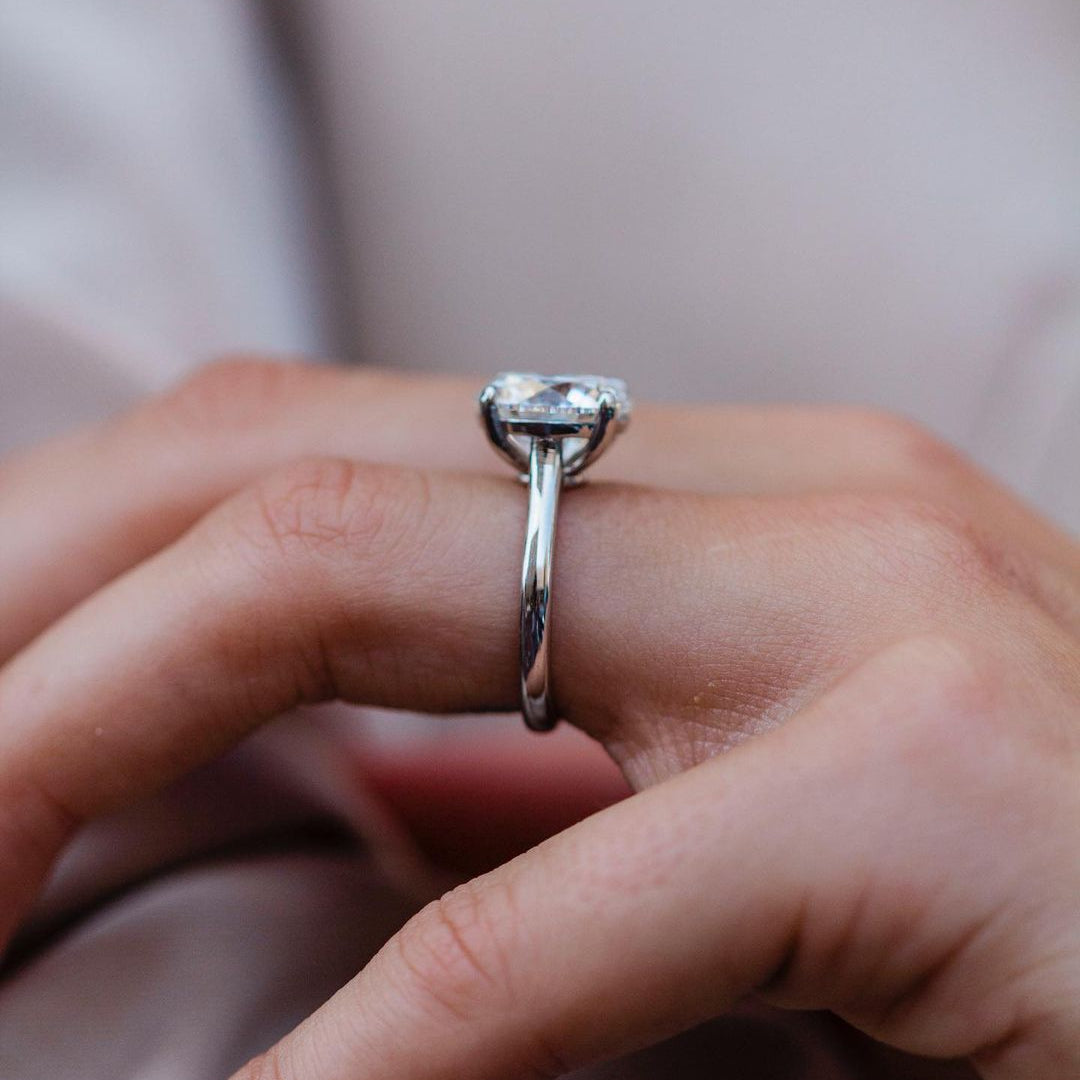4.11 CT Round Solitaire Lab Grown Diamond Engagement Ring