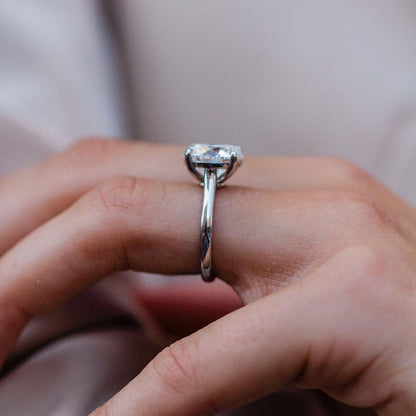 4.11 CT Round Solitaire Lab Grown Diamond Engagement Ring