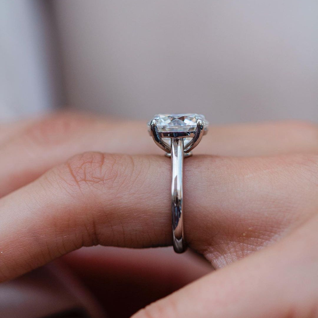 4.11 CT Round Solitaire Lab Grown Diamond Engagement Ring