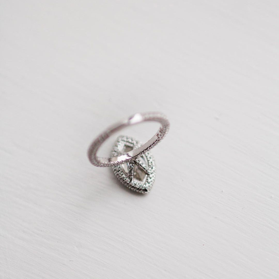 1.8 CT Marquise Halo & Pave Lab Grown Diamond Engagement Ring