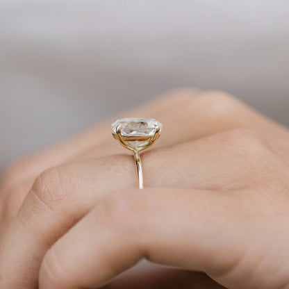 2.8 CT Oval Solitaire Lab Grown Diamond Engagement Ring