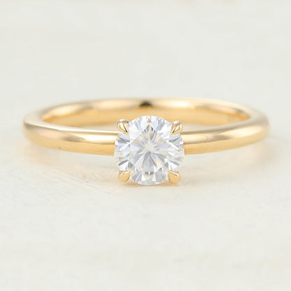 0.41 CT Round Solitaire Lab-Grown Diamond Engagement Ring