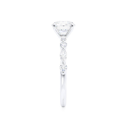 1 CT Round Pave Lab Grown Diamond Engagement Ring