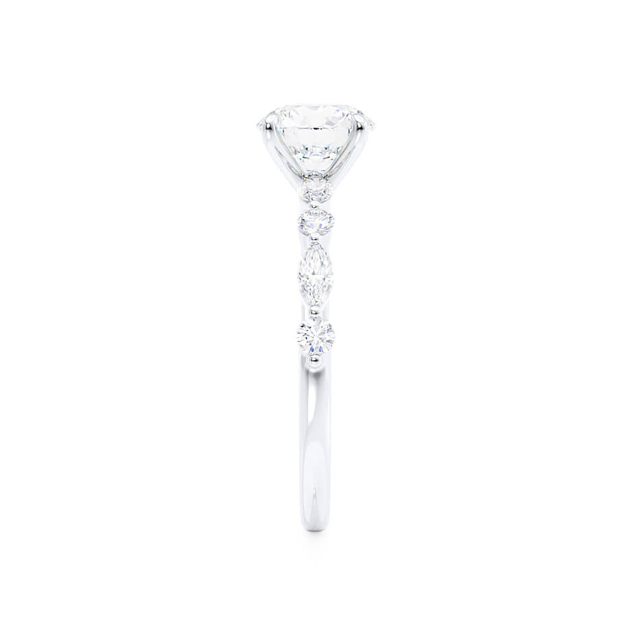 1 CT Round Pave Lab Grown Diamond Engagement Ring