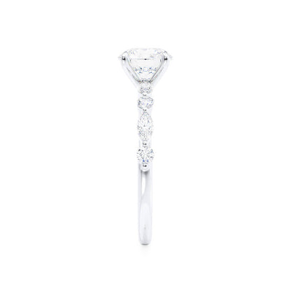 1 CT Round Pave Lab Grown Diamond Engagement Ring