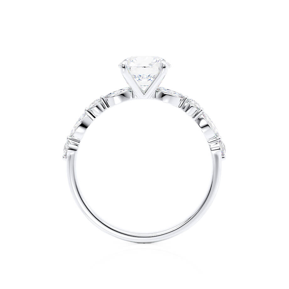 1 CT Round Pave Lab Grown Diamond Engagement Ring