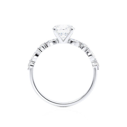 1 CT Round Pave Lab Grown Diamond Engagement Ring