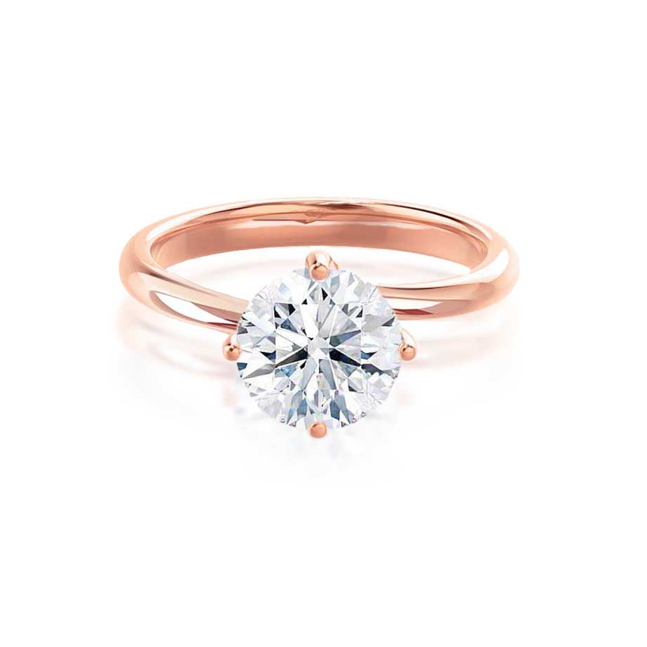 1.2 CT Round Solitaire Lab Grown Diamond Engagement Ring