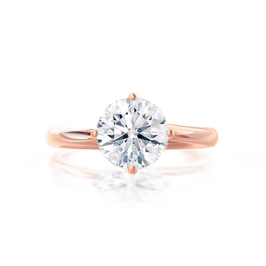 1.2 CT Round Solitaire Lab Grown Diamond Engagement Ring