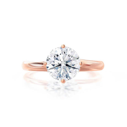 1.2 CT Round Solitaire Lab Grown Diamond Engagement Ring
