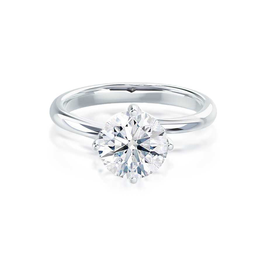 1.2 CT Round Solitaire Lab Grown Diamond Engagement Ring