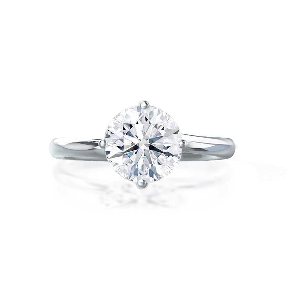 1.2 CT Round Solitaire Lab Grown Diamond Engagement Ring