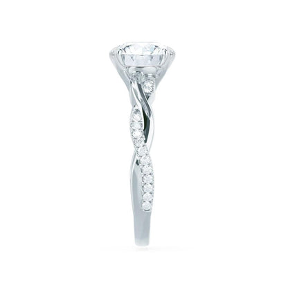 1.92 CT Princess Twisted Pave Lab Grown Diamond Engagement Ring