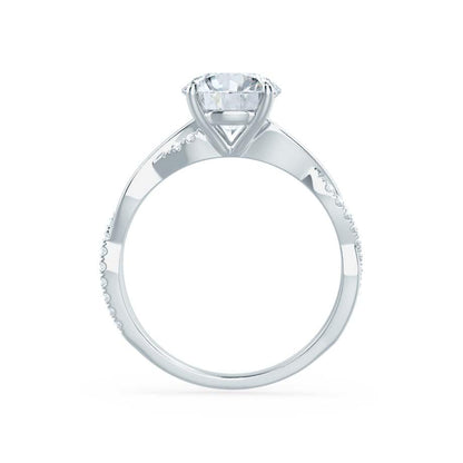 1.92 CT Princess Twisted Pave Lab Grown Diamond Engagement Ring