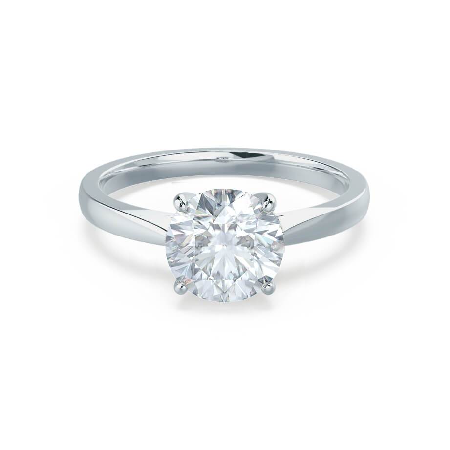 1.2 CT Round Solitaire Lab Grown Diamond Engagement Ring