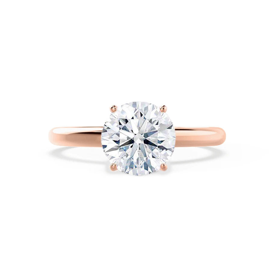1.2 CT Round Solitaire Lab Grown Diamond Engagement Ring