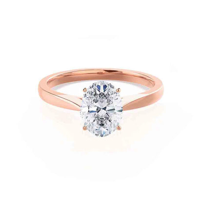 1.5 CT Oval Solitaire Lab Grown Diamond Engagement Ring