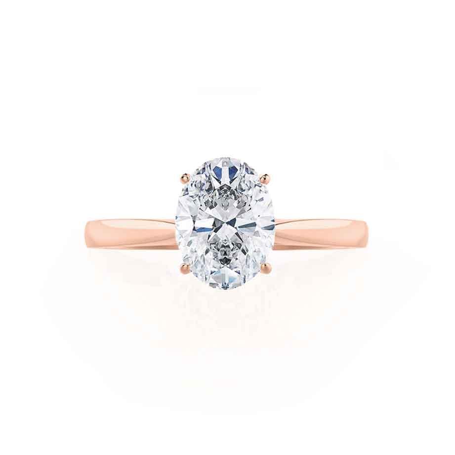 1.5 CT Oval Solitaire Lab Grown Diamond Engagement Ring
