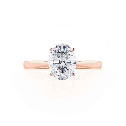 1.5 CT Oval Solitaire Lab Grown Diamond Engagement Ring