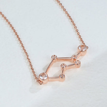 0.69 TCW Round Moissanite Gemini-Zodiac Sign Necklace