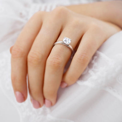 1.2 CT Round Solitaire Lab Grown Diamond Engagement Ring