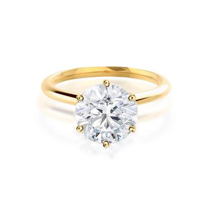 2.2 CT Round Solitaire Lab Grown Diamond Engagement Ring
