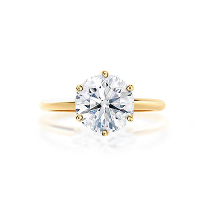2.2 CT Round Solitaire Lab Grown Diamond Engagement Ring
