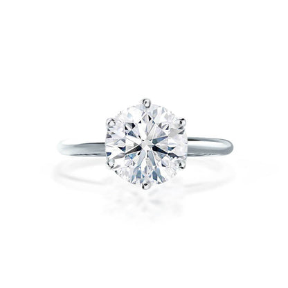 2.2 CT Round Solitaire Lab Grown Diamond Engagement Ring