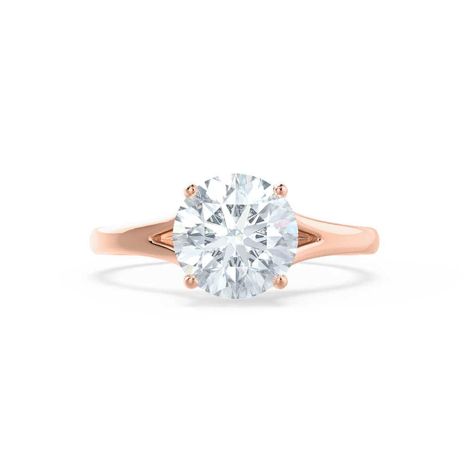 0.5 CT Round Solitaire Lab Grown Diamond Engagement Ring