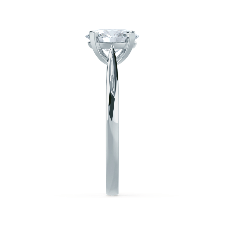 1.5 CT Oval Solitaire Lab Grown Diamond Engagement Ring