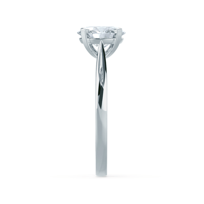 1.5 CT Oval Solitaire Lab Grown Diamond Engagement Ring