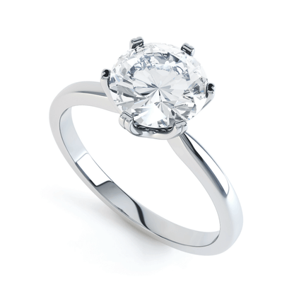 1 CT Round Solitaire Lab Grown Diamond Engagement Ring