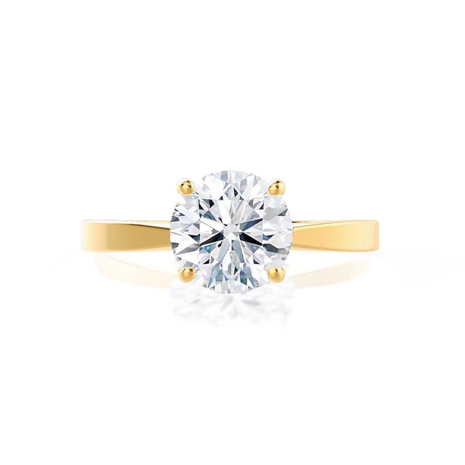 1.5 CT Round Solitaire Lab Grown Diamond Engagement Ring