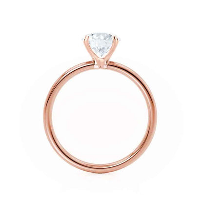 0.9 CT Oval Solitaire Lab Grown Diamond Engagement Ring