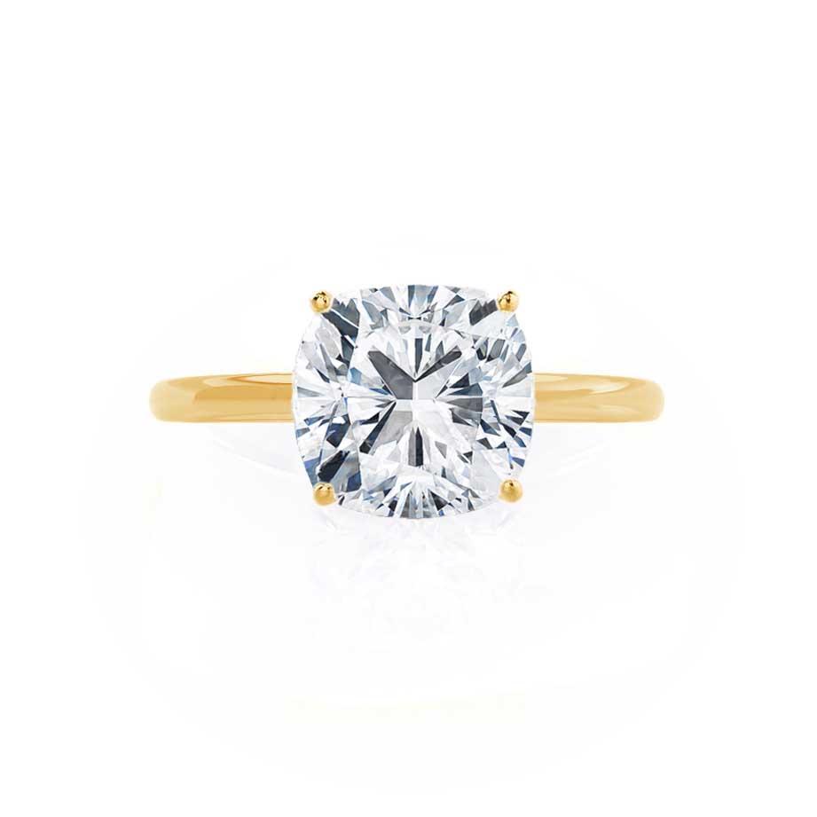 2 CT Cushion Solitaire Lab Grown Diamond Engagement Ring