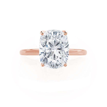 3 CT Elongated Cushion Solitaire Lab Grown Diamond Engagement Ring
