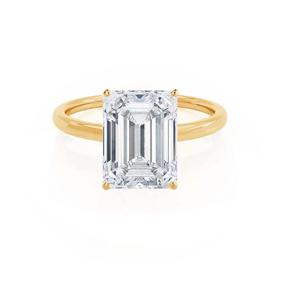 1.01 CT Emerald Solitaire Lab Grown Diamond Engagement Ring