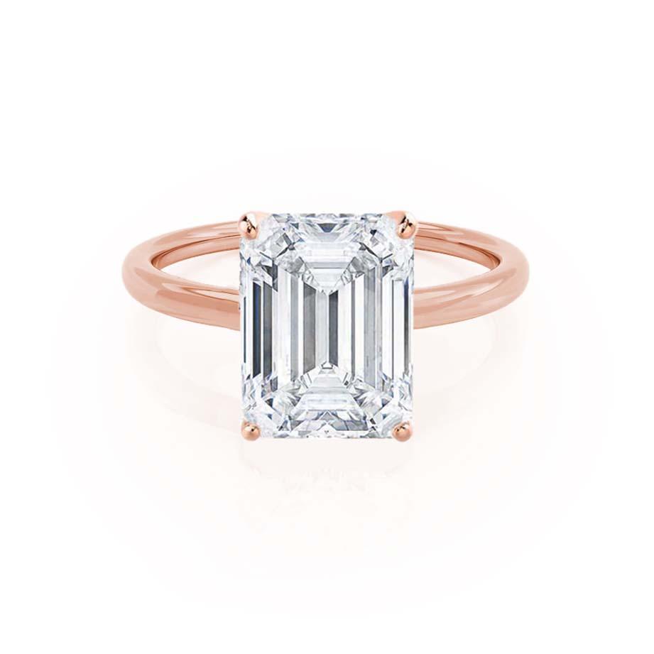 1.01 CT Emerald Solitaire Lab Grown Diamond Engagement Ring
