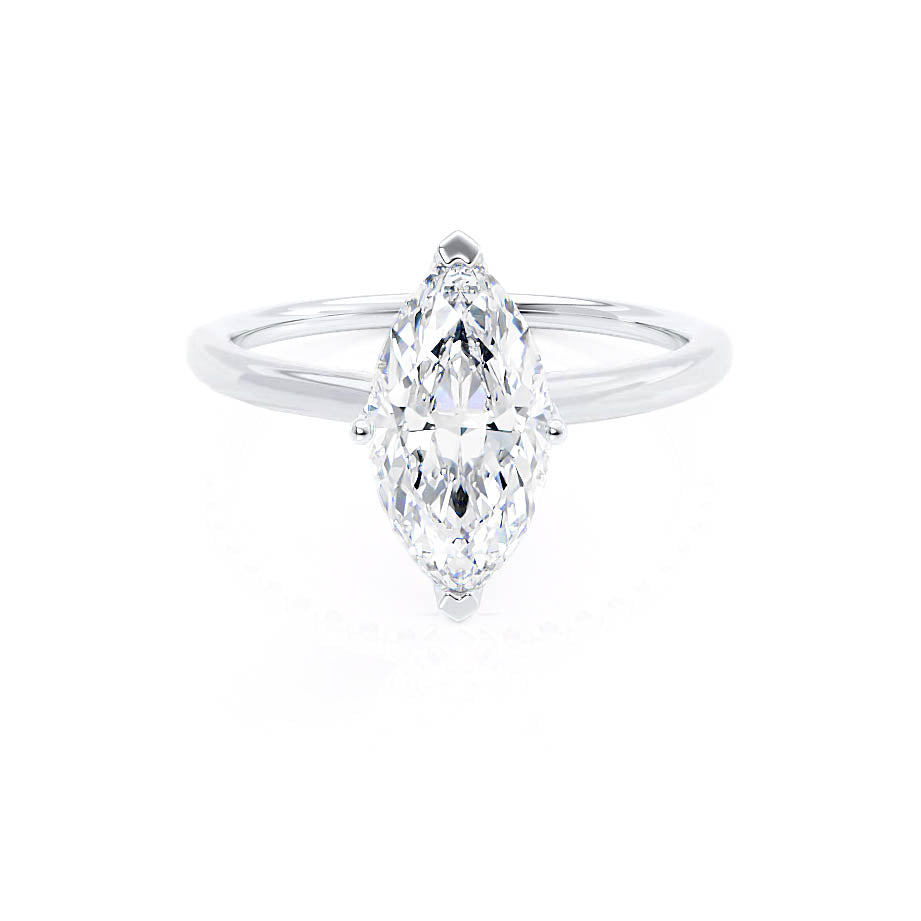 1 CT Marquise Solitaire Lab Grown Diamond Engagement Ring