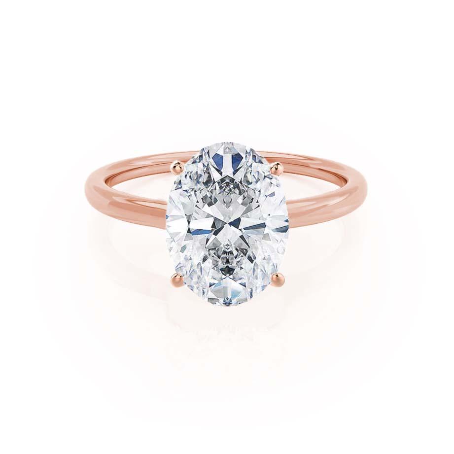 0.9 CT Oval Solitaire Lab Grown Diamond Engagement Ring